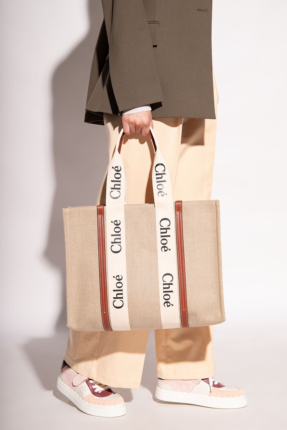 Chloé ‘woody Large' Shopper Bag In Brown | ModeSens